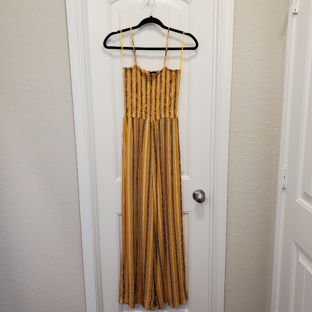 Full Length Striped Jumpsuit - S